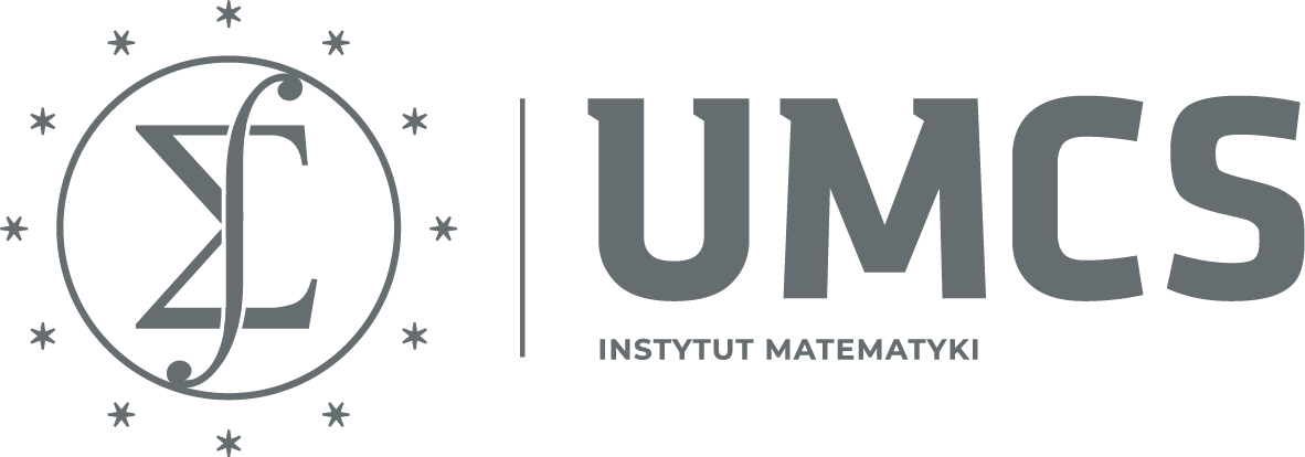 Logo Instytutu Matematyki UMCS zawierające sumę i całkę otoczoną gwiazdkami